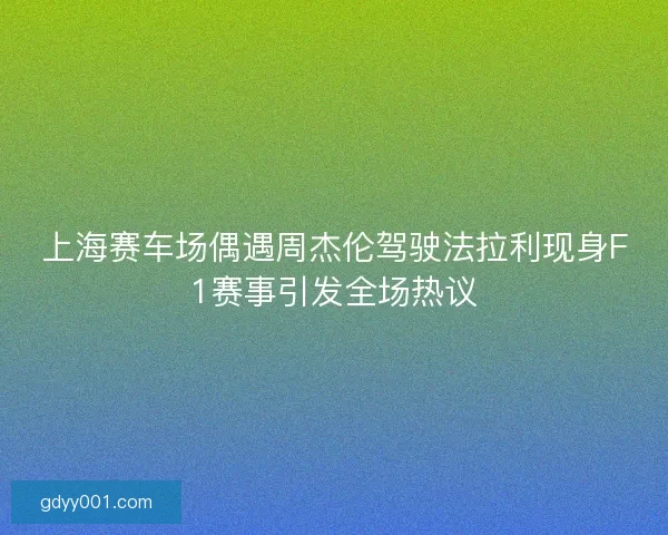 上海赛车场偶遇周杰伦驾驶法拉利现身F1赛事引发全场热议